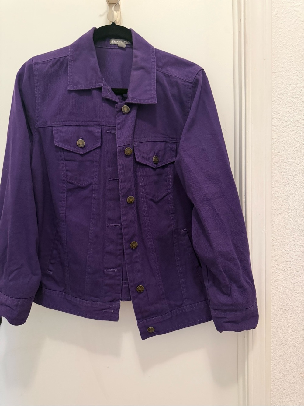 Jessica London Purple Denim-Style Jacket